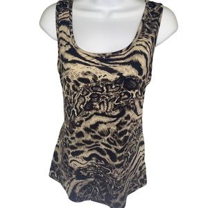 STYLE & CO ANIMAL LEOPARD PRINT TANK TOP BLOUSE